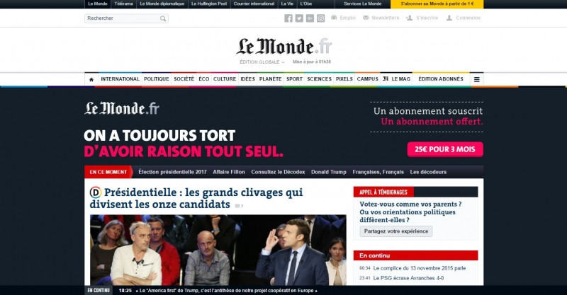 Trang báo điện tử này sẽ rất hữu ích cho những bạn thích đọc báo chí quốc tế bằng tiếng Pháp