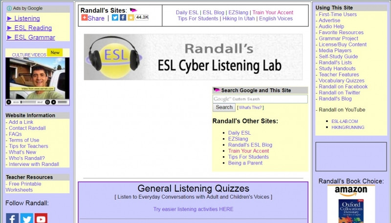 Esl-lab sẽ là trang web cực kì hữu dụng cho những ai cần luyện nghe tiếng Anh