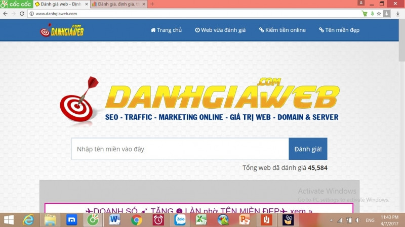 Một trong những trang đánh giá web hiệu quả của Việt Nam