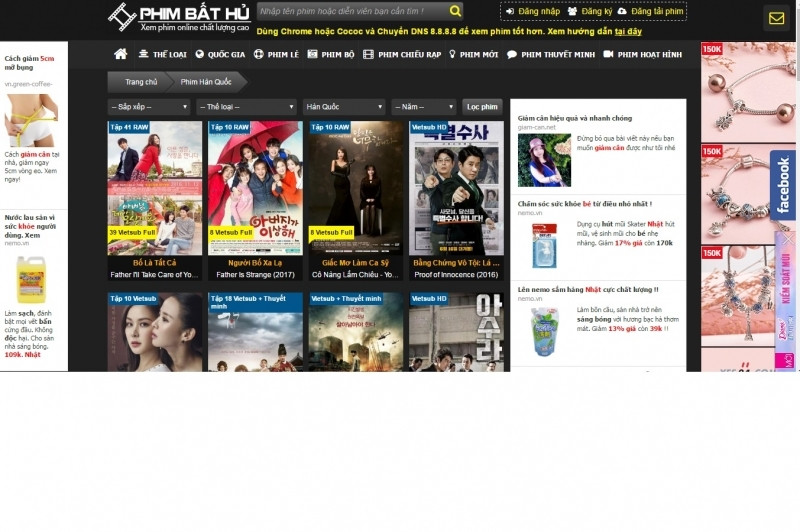 Website cập nhập nhiều thể loại phim đa dạng