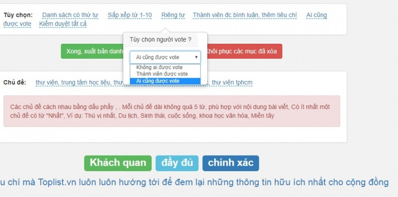 Bạn có thể tùy chọn vote ở cuối bài viết