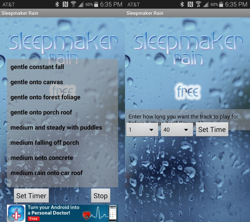 Sleepmaker Rain mang những tiếng mưa đến bên bạn (Nguồn: Android Central)