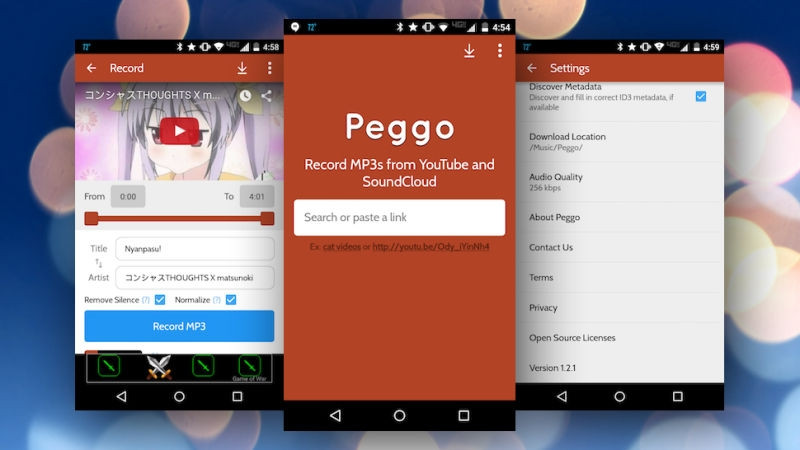 Peggo này cho phép bạn chuyển video YouTube hay các clip SoundCloud trở thành một file MP3