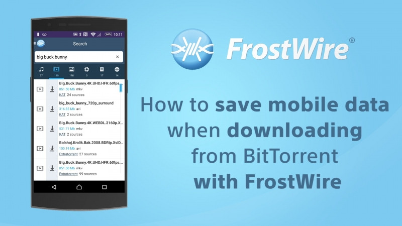 FrostWire có thể làm một ứng dụng cho phép bạn tiết kiệm 3G để tải.