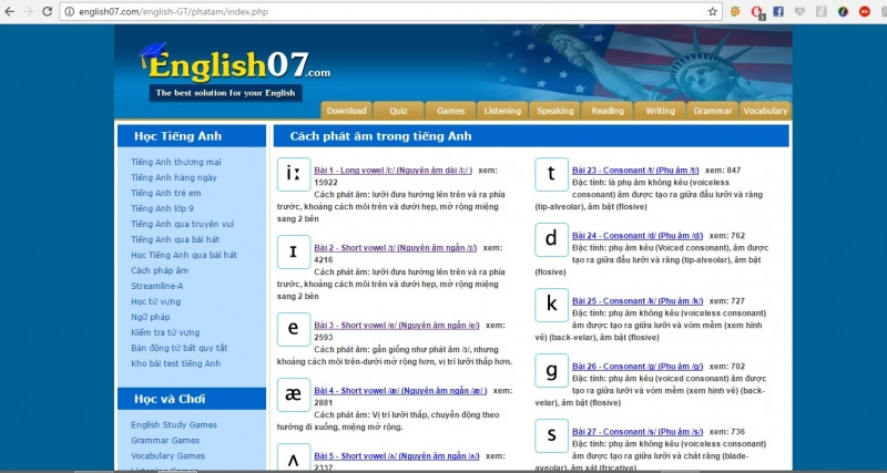 Hướng dẫn học phát âm trên English.com