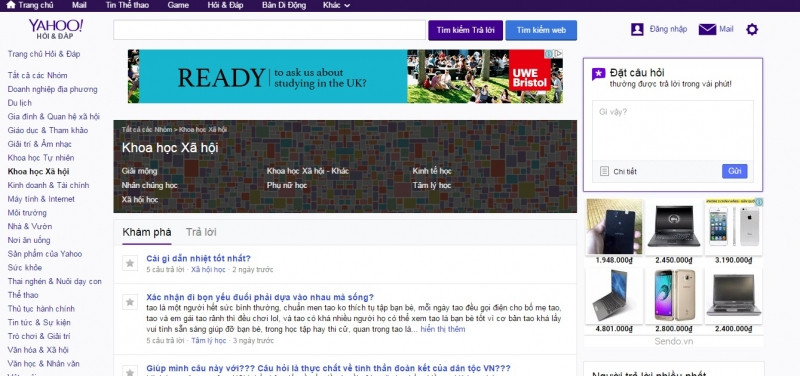 Yahoo Answers phiên bản tiếng Việt