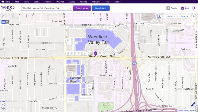 Yahoo Map cũng là một bản đồ trực tuyến quen thuộc của nhiều người