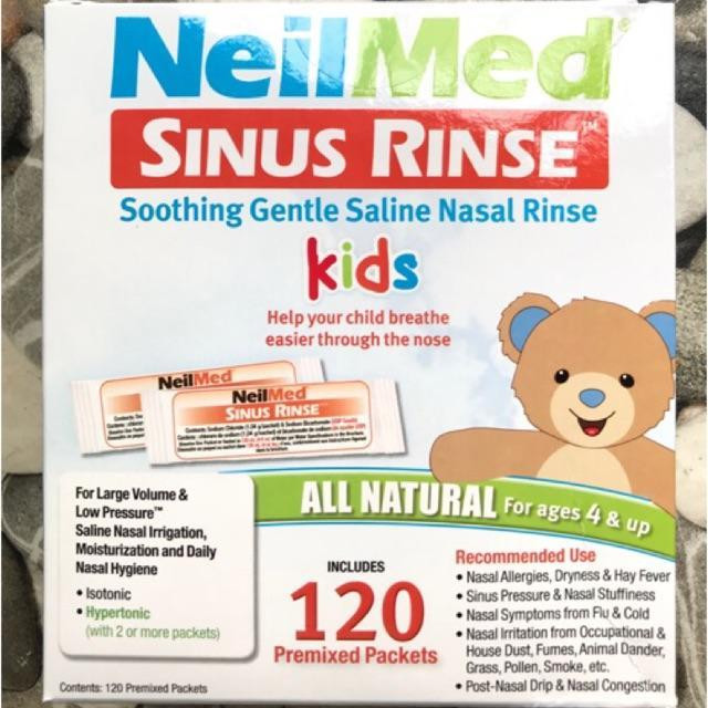 Nước muối rửa mũi sinh lý cho trẻ em NeilMed Sinus Rinse 120 gói: