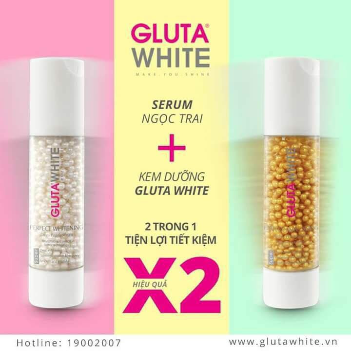 Bộ đôi serum ngọc trai Gluta White