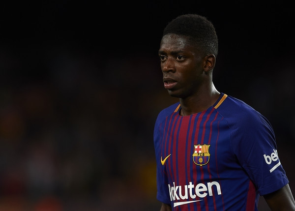 Dembele trong màu áo của Barcelona thay thế cho vị trí Neymar