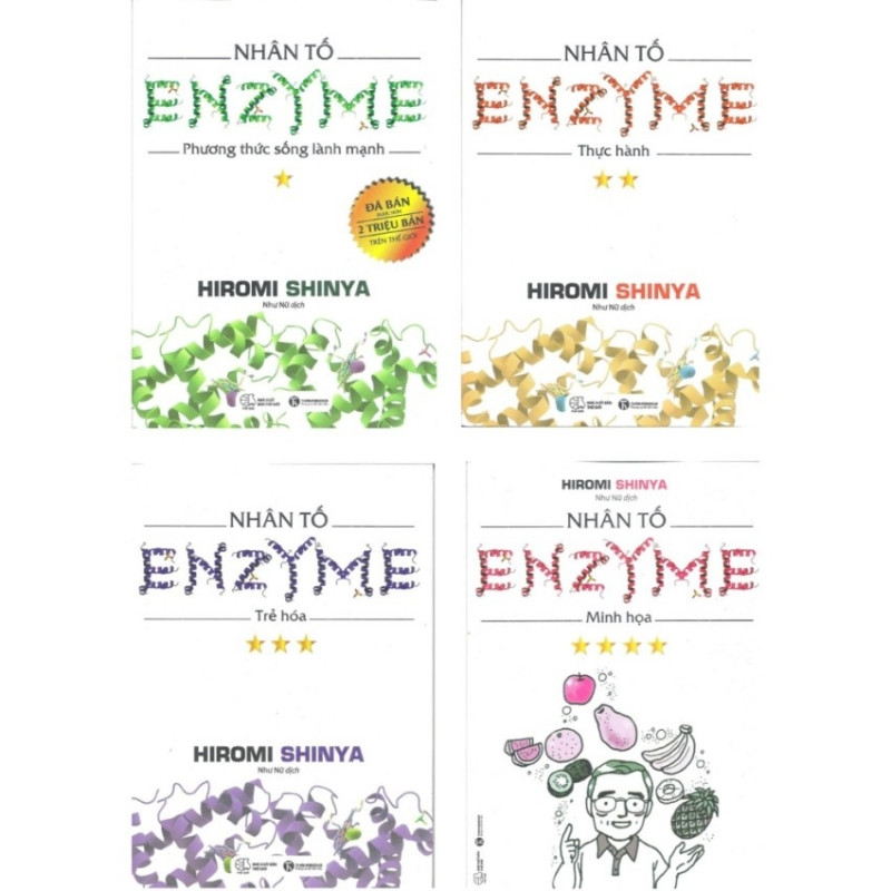 Trọn bộ 4 cuốn sách '' Nhân tố enzyme