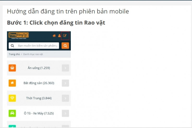 Hướng dẫn đăng tin rao vặt
