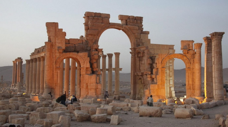 Vẻ đẹp của đền Baalshamin trước khi bị phá hủy bởi IS.