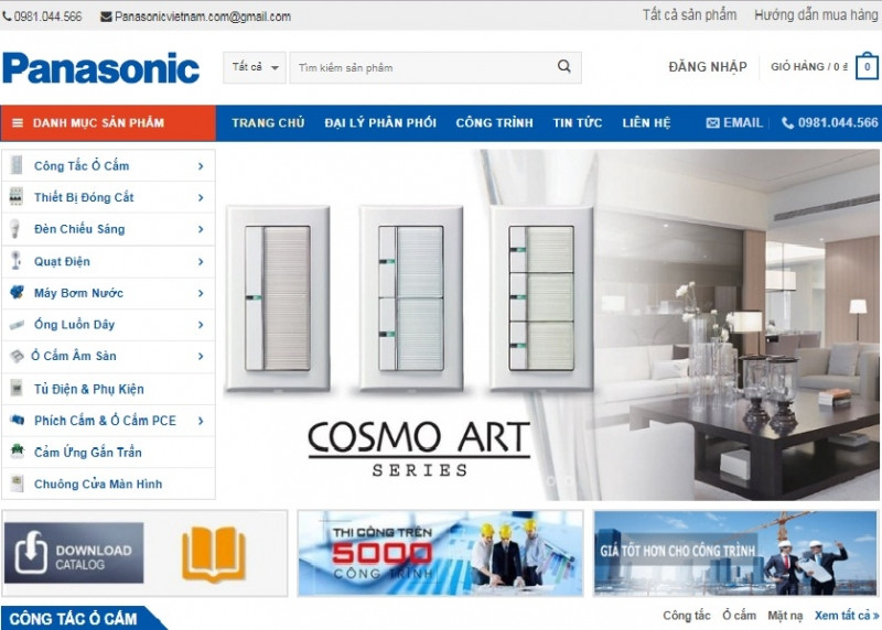Website Đại lý phân phối thiết bị điện Panasonic tại Quảng Ninh