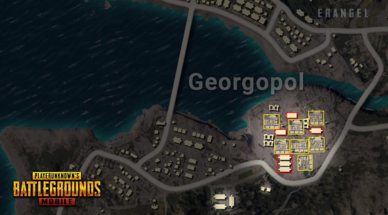 Khu vực Georgopol trong map Erangel