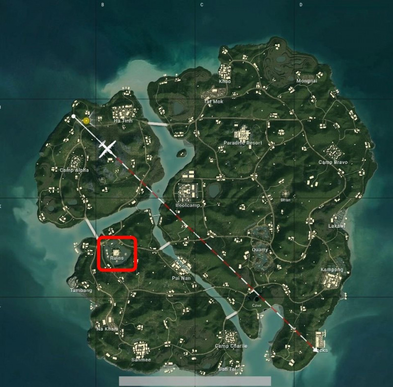 Khu tàn tích - Ruins trong map mới Sanhok