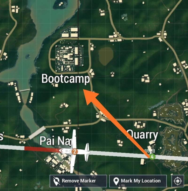 Khu Bootcamp - nơi có số lượng người nhảy vào đông nhất map Sanhok