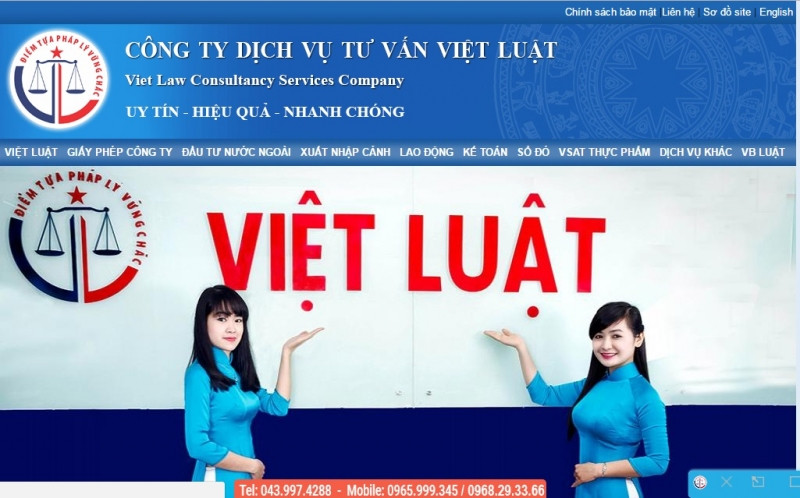 Website của Công ty Việt Luật