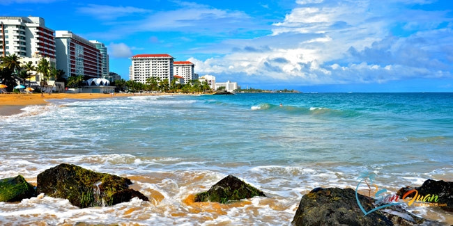 Bờ biển dài của San Juan, Puerto Rico