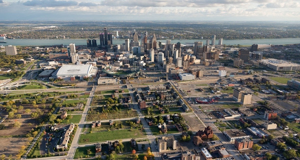 Detroit, Michigan, Hoa Kỳ nhìn từ trên cao