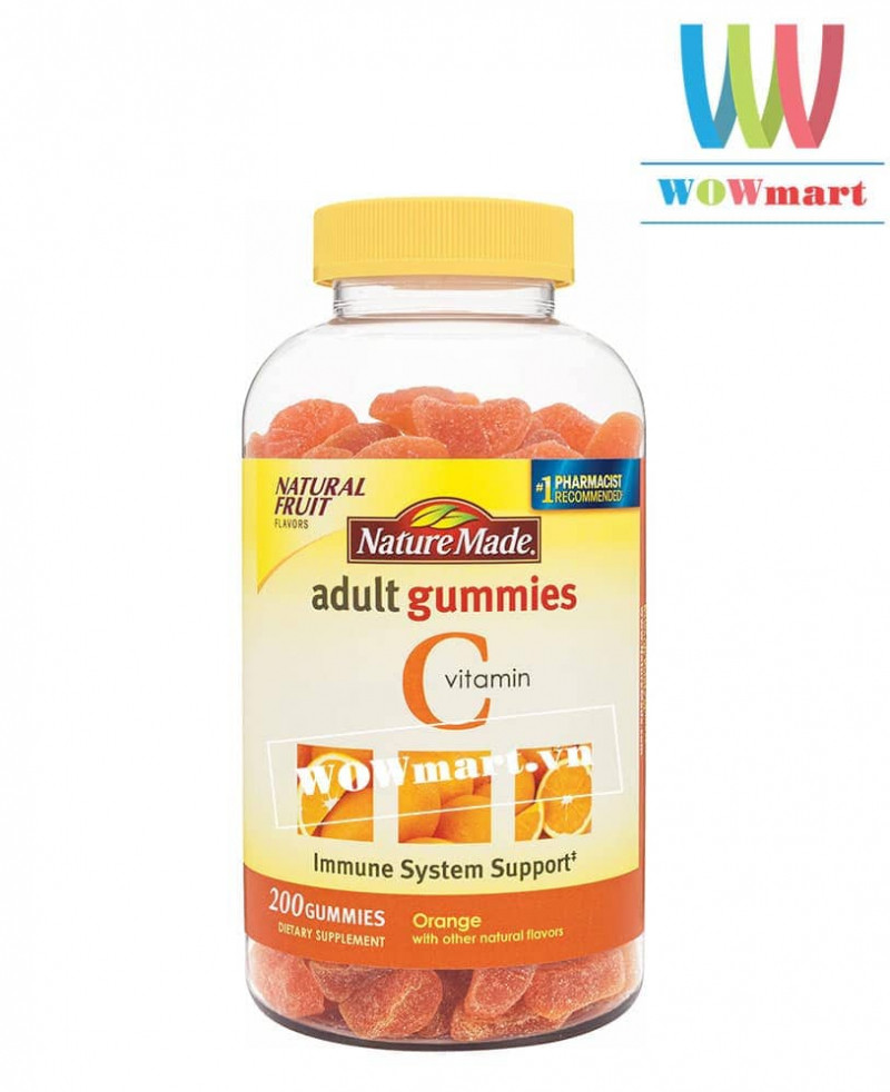 Kẹo dẻo bổ sung vitamin C Nature Made Adult Gummies Vitamin C 150 viên