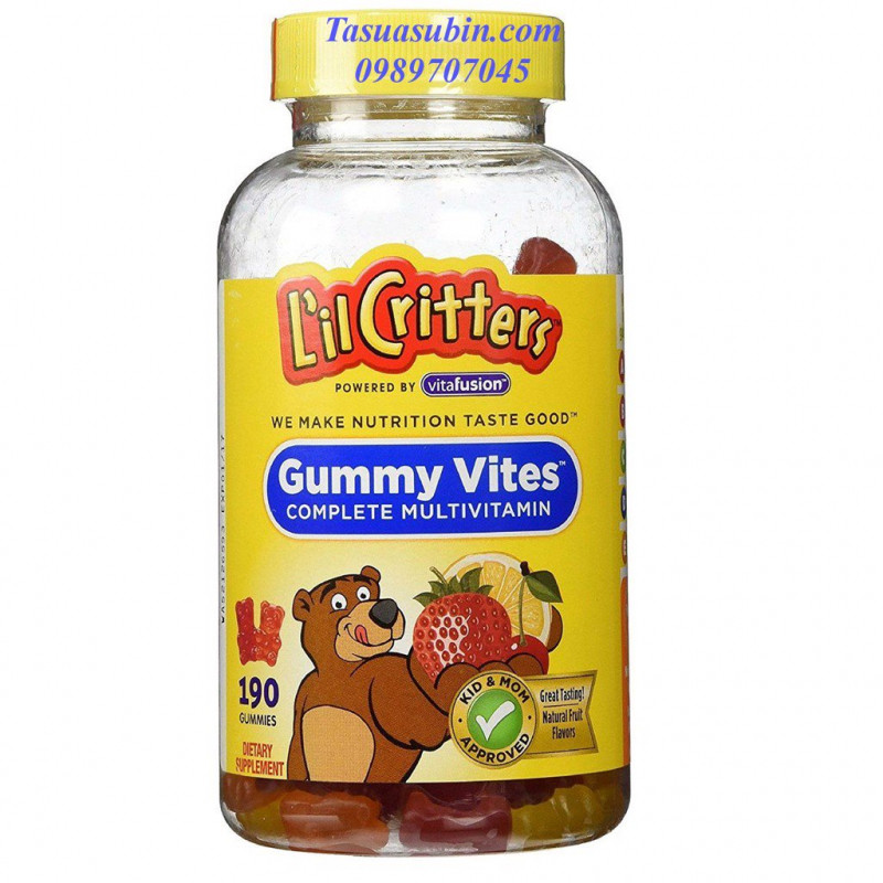 Kẹo dẻo bổ sung vitamin C và tăng sức đề kháng L'il Critters Immune C 190 viên