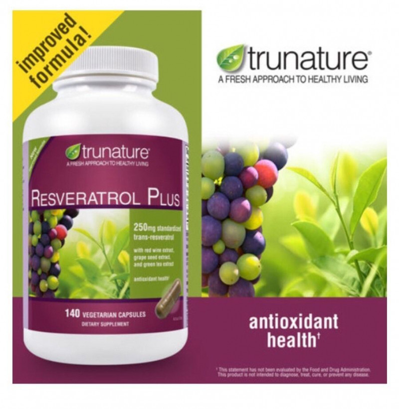 ﻿﻿Viên uống bảo vệ tim mạch Resveratrol Trunature