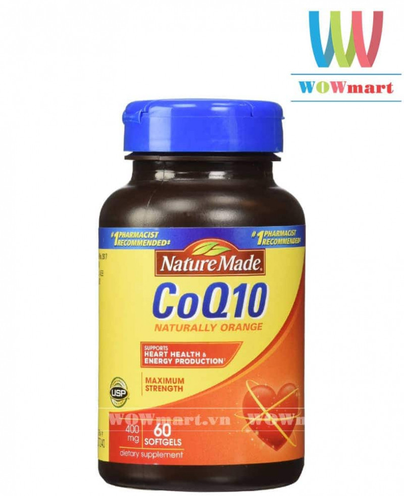 ﻿﻿Viên Hỗ Trợ Tim Mạch Nature Made CoQ10 400mg 60 Viên: