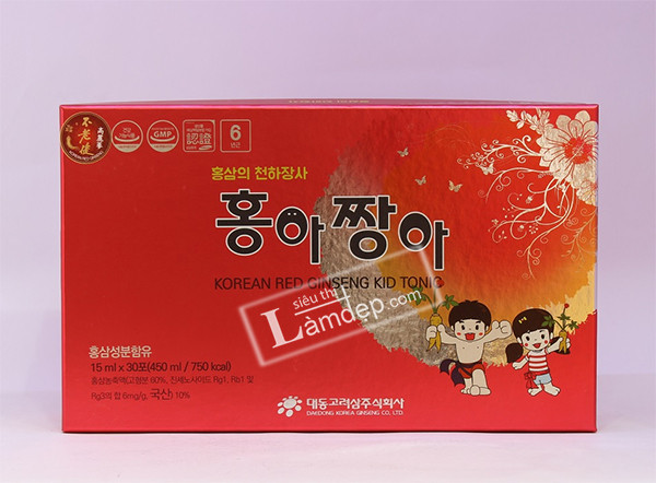 Hồng Sâm Baby Daedong (15ml x 30 gói) – Korean Red Ginseng Kid Tonic