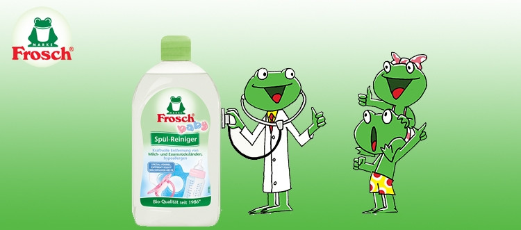 Nước rửa bình sữa an toàn Frosch chai 500 ml đặc biệt an toàn bởi khả năng diệt khuẩn hiệu quả