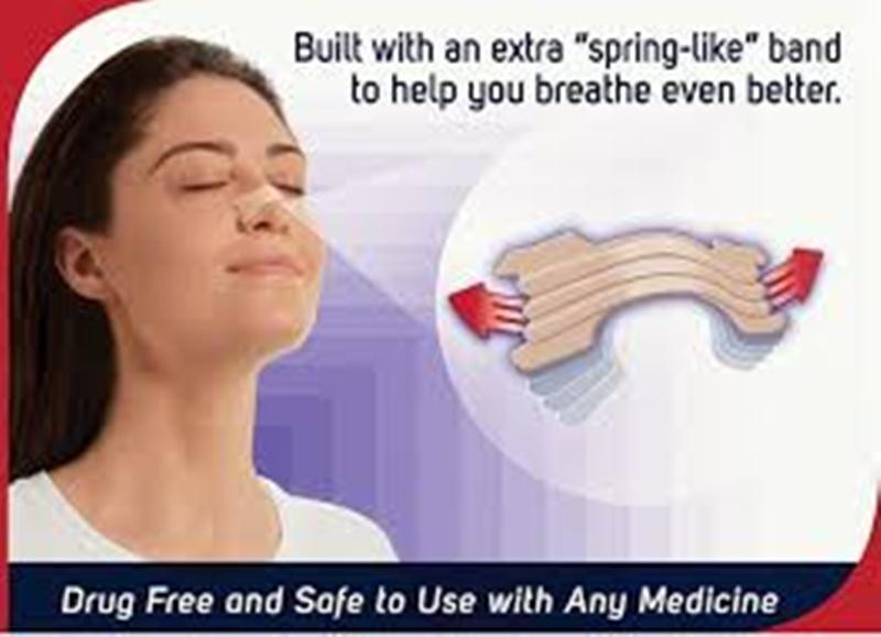 Miếng dán mũi Breathe Right giảm, loại bỏ chứng ngủ ngáy khiến bạn khó chịu, mất ngủ.