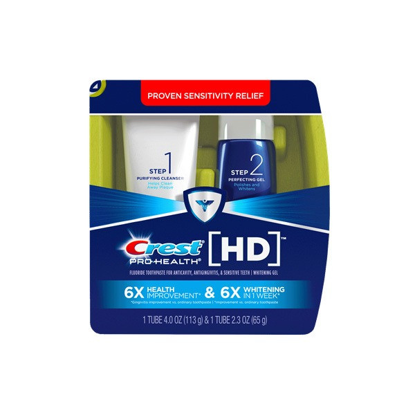 ﻿﻿Bộ sản phẩm làm trắng răng Crest HD Pro-Health Daily Two Step: