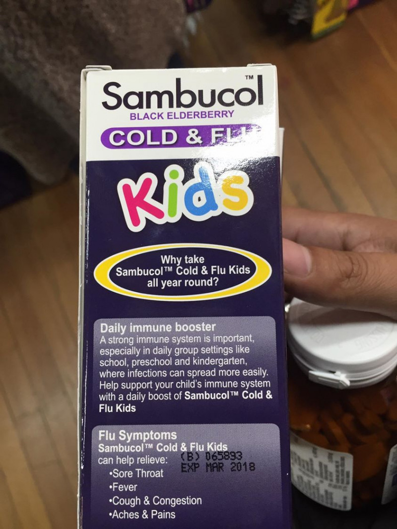 Sambucol Cold and Flu for Kids - Siro trị cảm cúm và tăng sức đề kháng cho bé của Úc