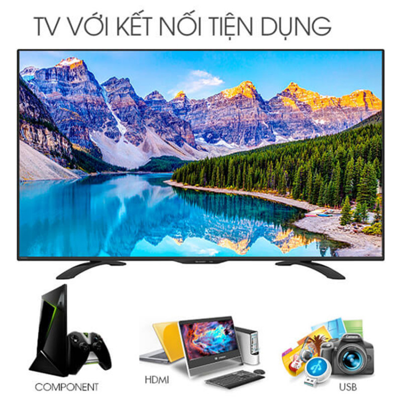 Smart Tivi Sharp LC-60LE380X có cổng HDMI để bạn kết nối với các thiết bị số khác, thưởng thức kho hình ảnh, các bộ phim hay, bài hát bạn yêu thích chất lượng cao