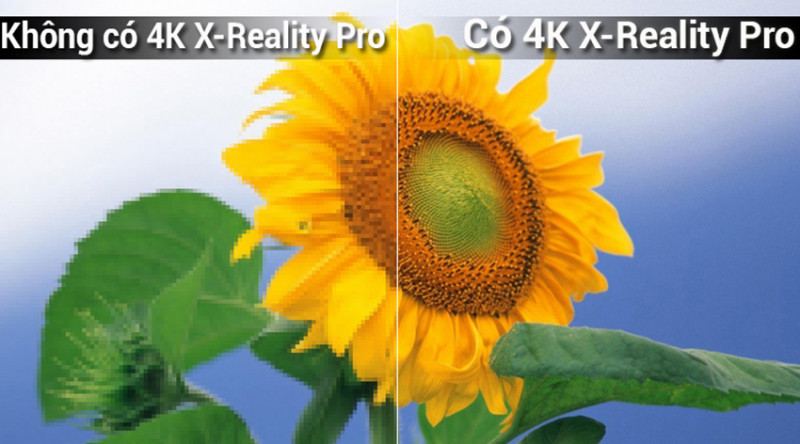 Smart Tivi Sony KD-65X7000F với công nghệ 4K X-Reality Pro là công nghệ tinh chỉnh hình ảnh, giúp hình ảnh của Tivi Sony 65X7000F phát ra trở nên nét hơn, chuyển động mượt mà,