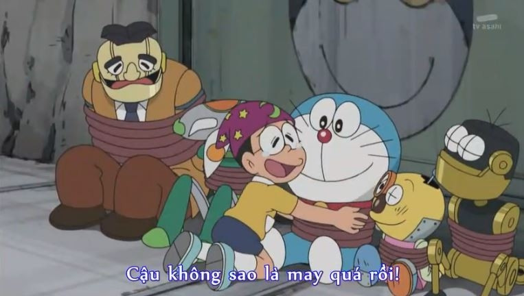Khi Nobita đến giải cứu thành công cho Doraemon cùng những tù nhân khác - Doraemon Ep 307