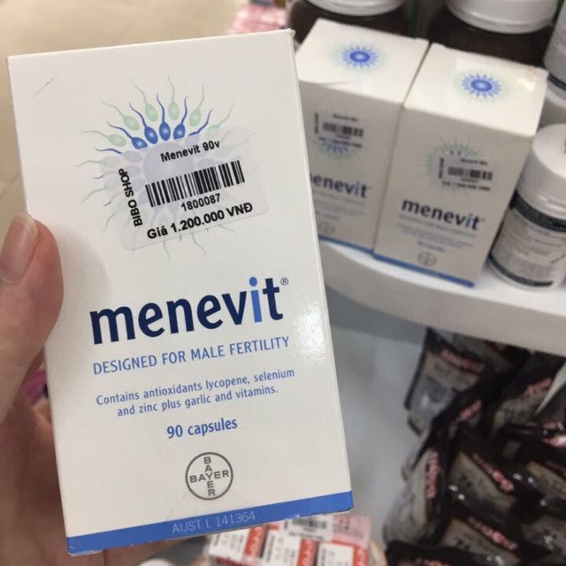Thuốc hỗ trợ sinh sản cho nam giới Menevit chính hãng Bayer Úc 90 viên