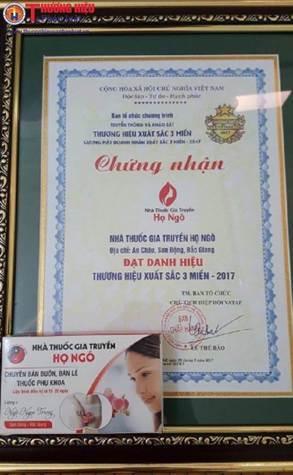 Giấy chứng nhận giải thưởng 