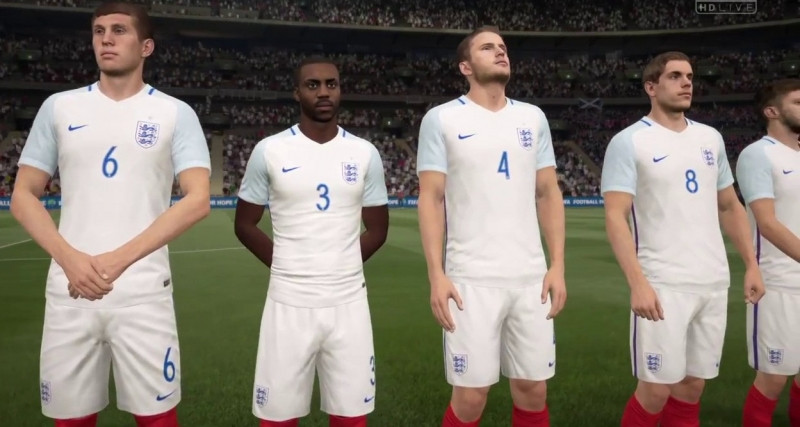 Đội tuyển Anh trong trang phục màu trắng