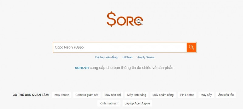 Giao diện Sore.vn