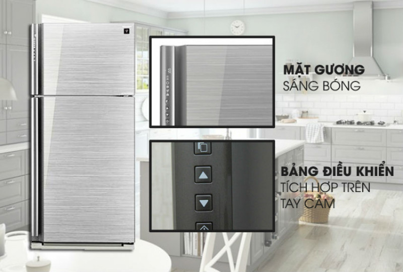Tủ lạnh Sharp SJ-XP590PG-SL