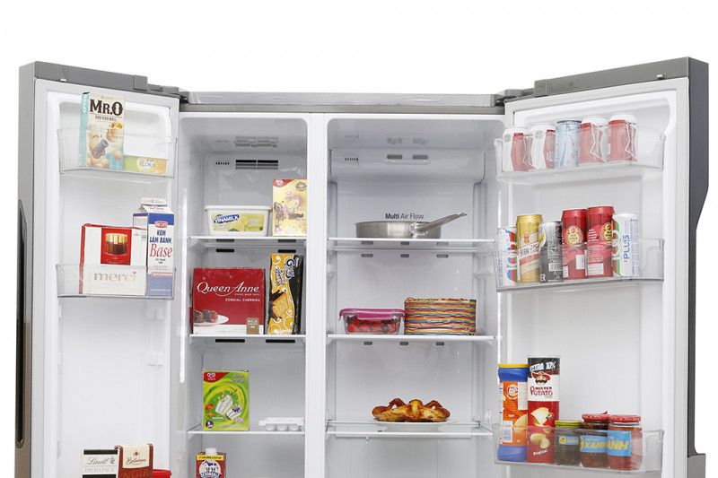 Tủ lạnh LG inverter GR-B247JDS được trang bị hệ thống khí lạnh đa chiều, luồng khí lạnh bên trong tủ sẽ được luân chuyển đến từng ngóc ngách