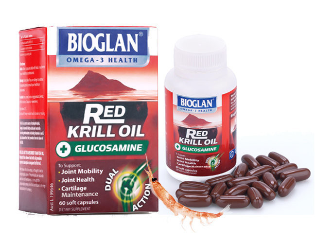 Viên Bổ Khớp Cao Cấp Bioglan Red Krill Oil & Glucosamine: