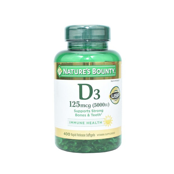 Viên Uống Bổ Sung Vitamin D3 5000IU Nature's Bounty