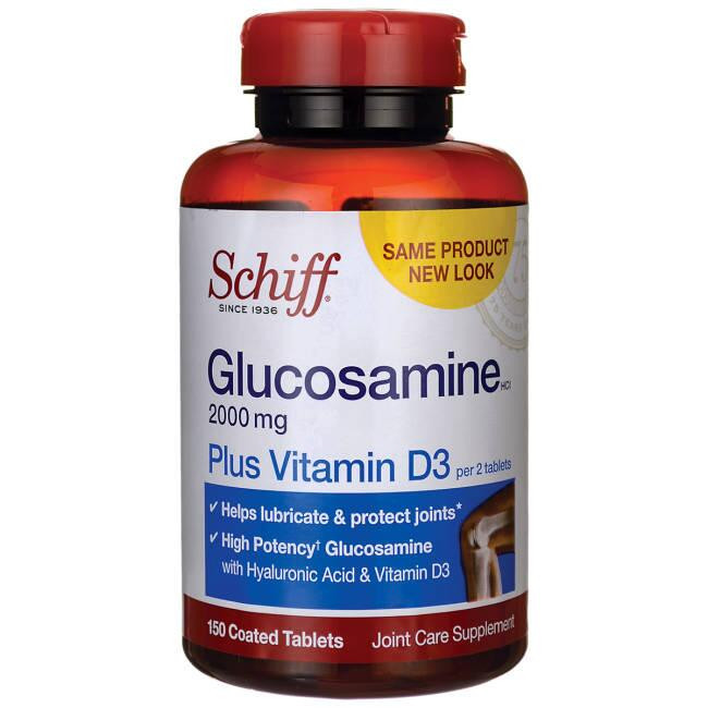 Viên Uống Glucosamine Schiff Plus Vitamin D3 2000mg Hộp 150 Viên: