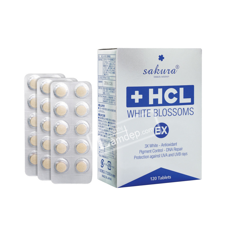 Viên Uống Trị Nám Da Chuyên Sâu SAKURA WHITE BLOSSOMS HCL EX