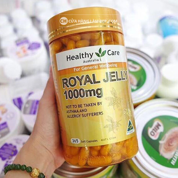 Sữa Ong Chúa Healthy Care Royal Jelly 1000mg cung cấp một lượng đáng kể các nguồn dinh dưỡng có lợi cho sức khoẻ như hỗn hơp vitamin nhóm B, trong đó vitamin B5, vitamin B6 chiếm một lượng lớn.