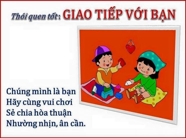 Bài thơ giúp bé có thói quen chơi hòa đồng với bạn bè