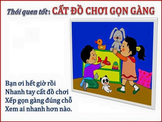 Bài thơ dạy bé phải cất đồ chơi gọn gàng