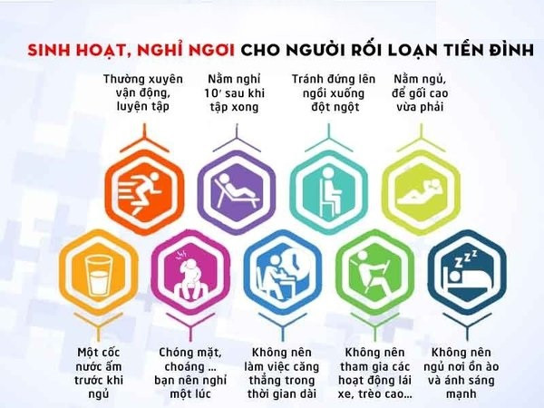 Chế độ sinh hoạt, nghỉ ngơi hợp lý sẽ giúp bạn đẩy lui được rối loạn tiền đình